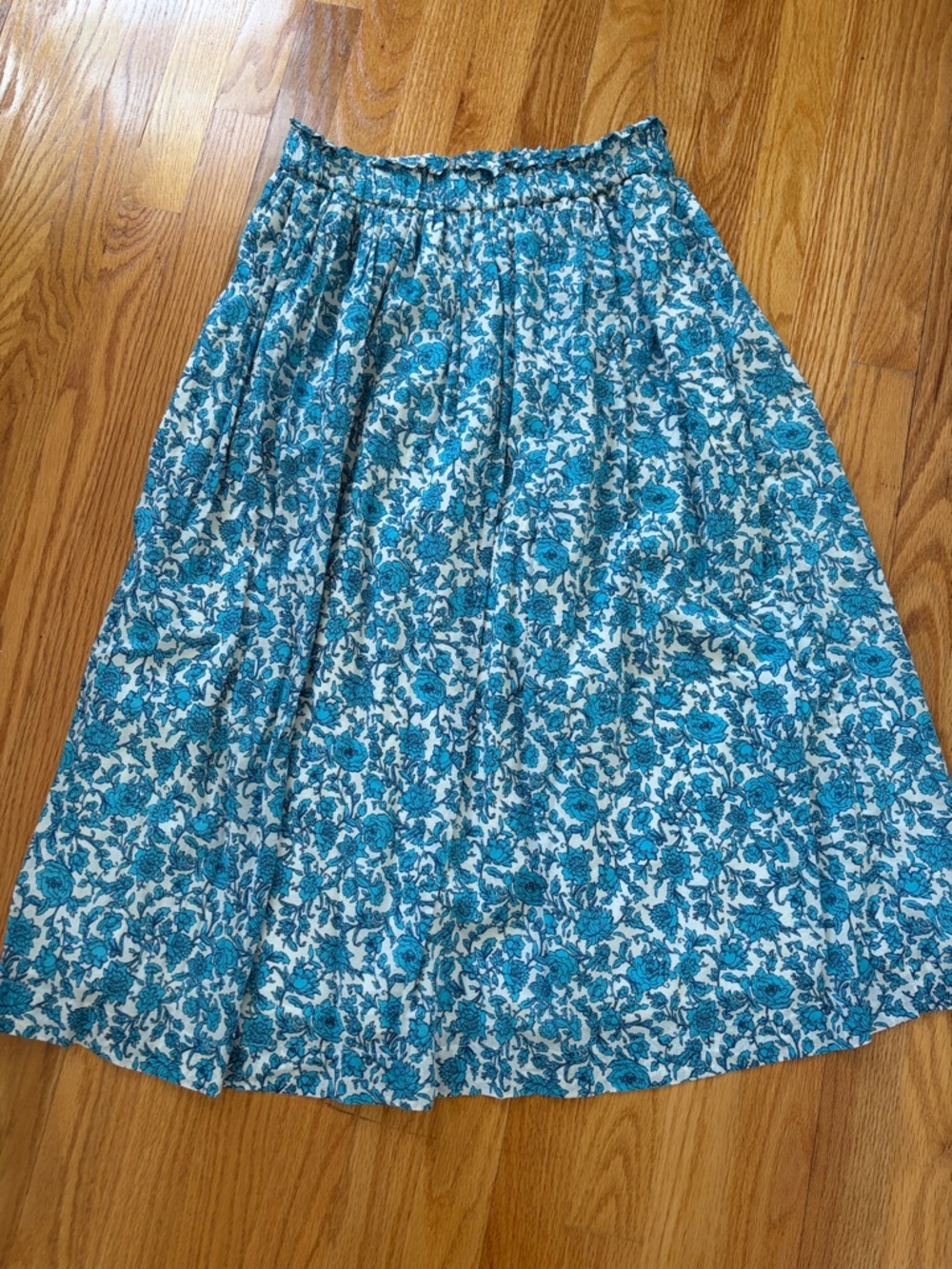 J. Crew Blue Floral Maxi Skirt